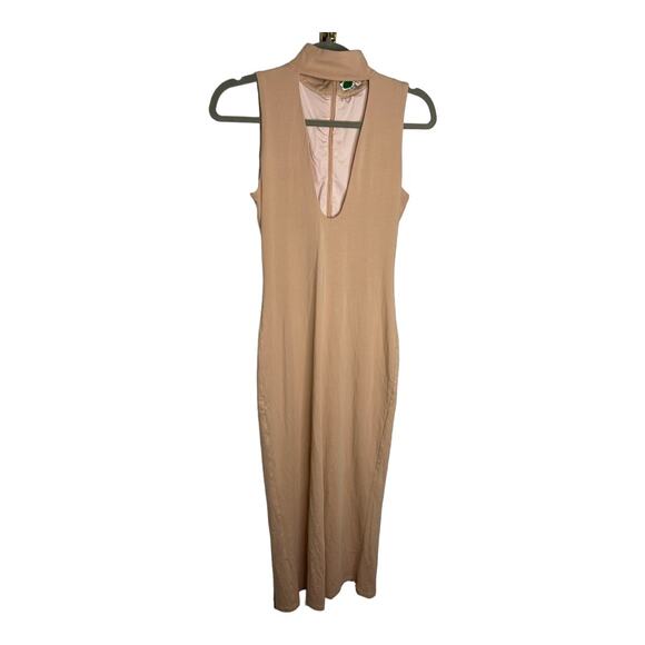 Privacy Please High Neck Cutout Dress Casual Fall Classy Neutral Holidays S - Picture 1 of 5